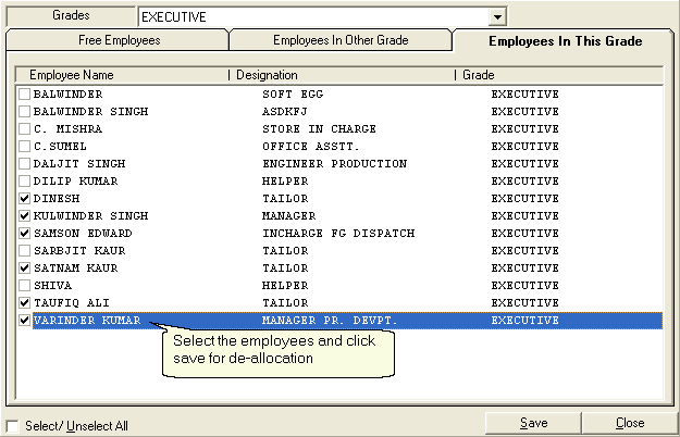 AllocateEmployeeToGrade_DeAllocate