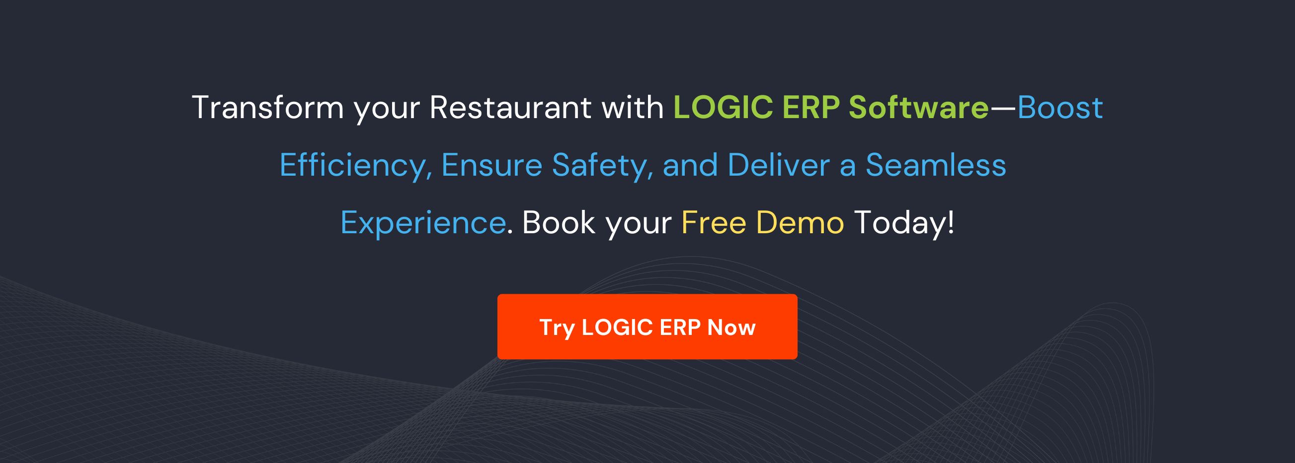 Book a Free Demo of LOGIC ERP Restaurant Management Software Now!