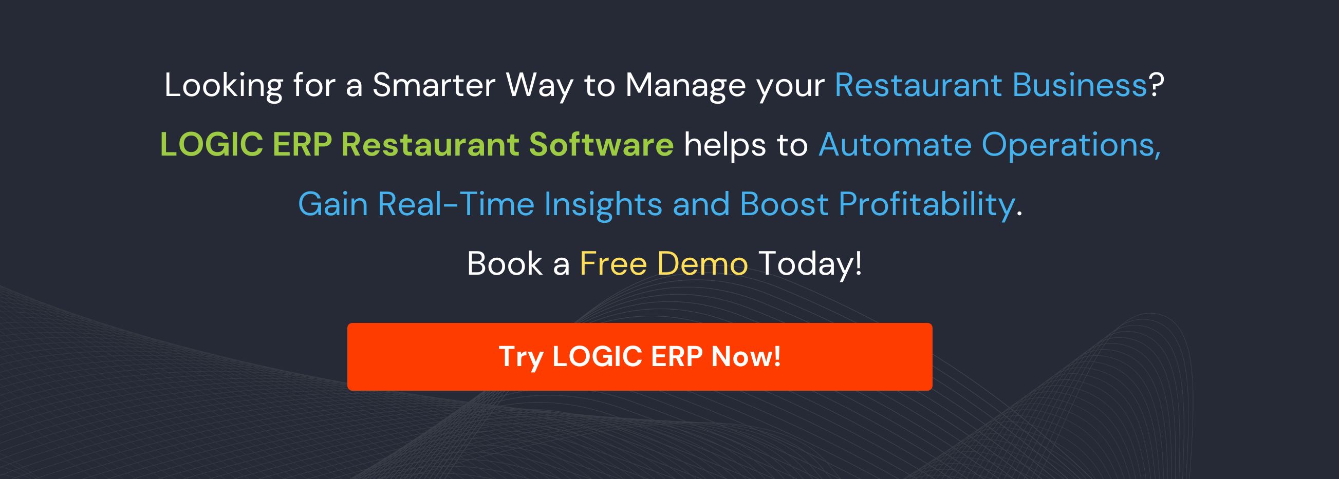 Book a Free Demo of LOGIC ERP Restaurant Software Now!