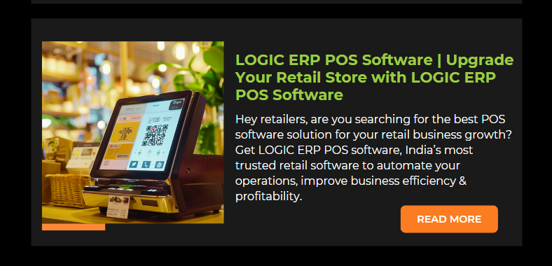 LOGIC ERP POS Software | Upgrade Your Retail Store with LOGIC ERP POS Software