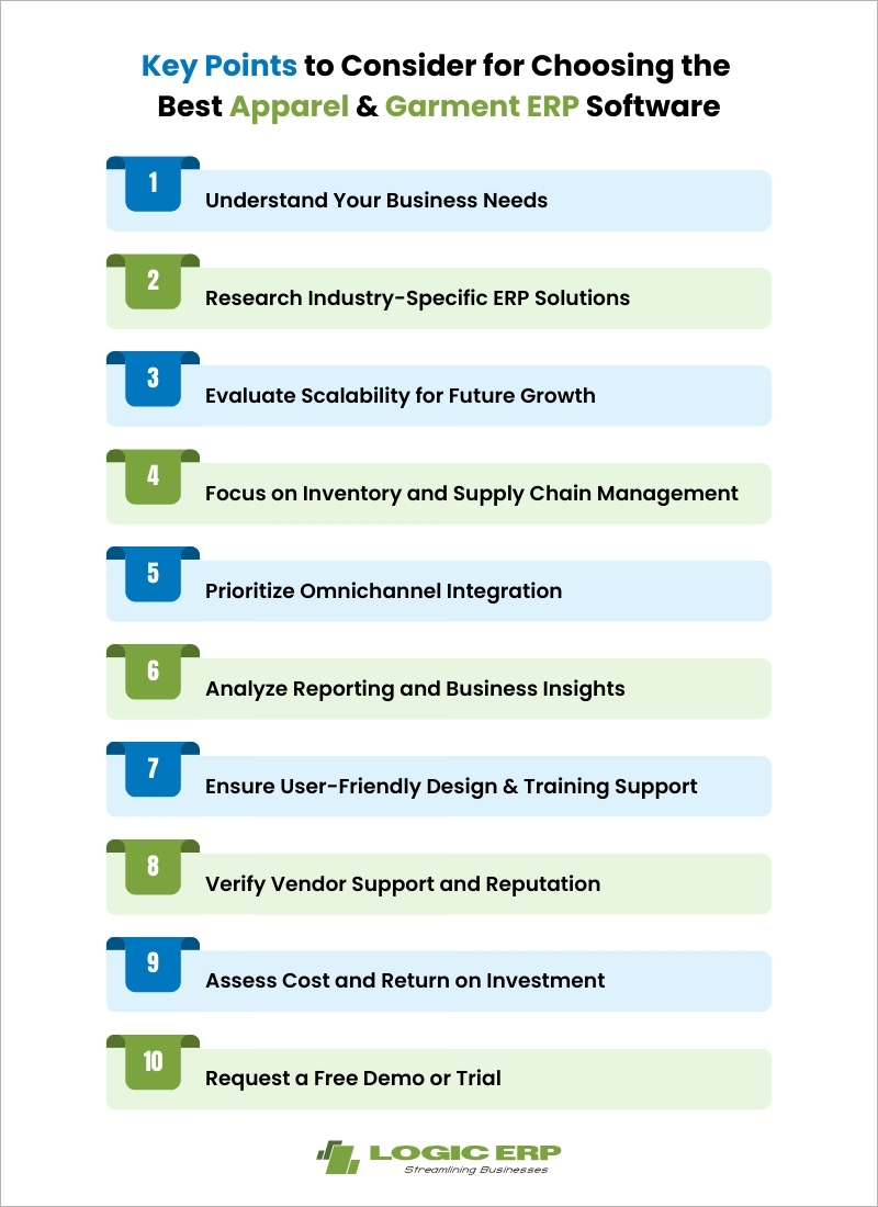 Key Points to Consider for Choosing the Best Apparel & Garment ERP Software