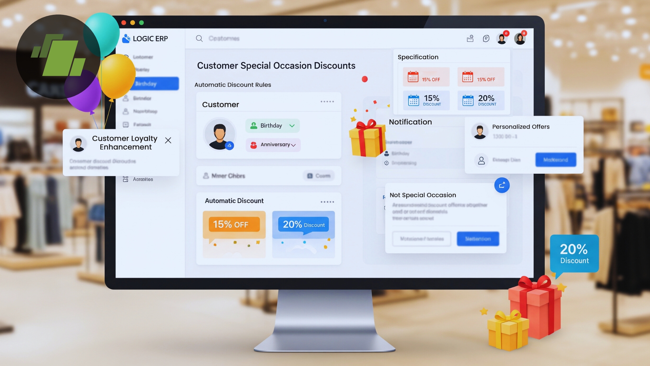 How to Set Up Customer Special Occasion Discounts in LOGIC ERP (Birthday & Anniversary)