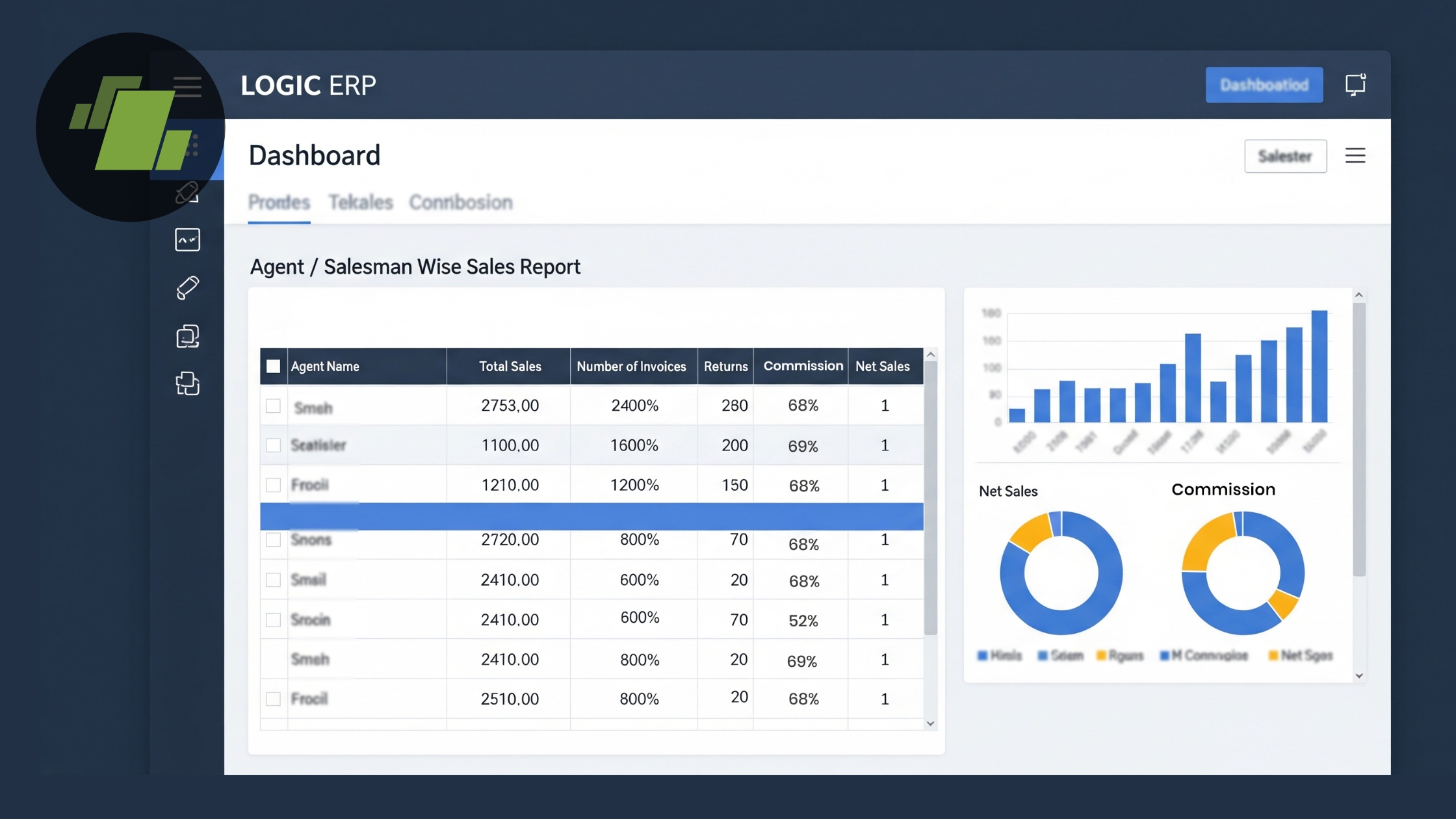 How to Generate Agent/Salesman Wise Sales Report in LOGIC ERP