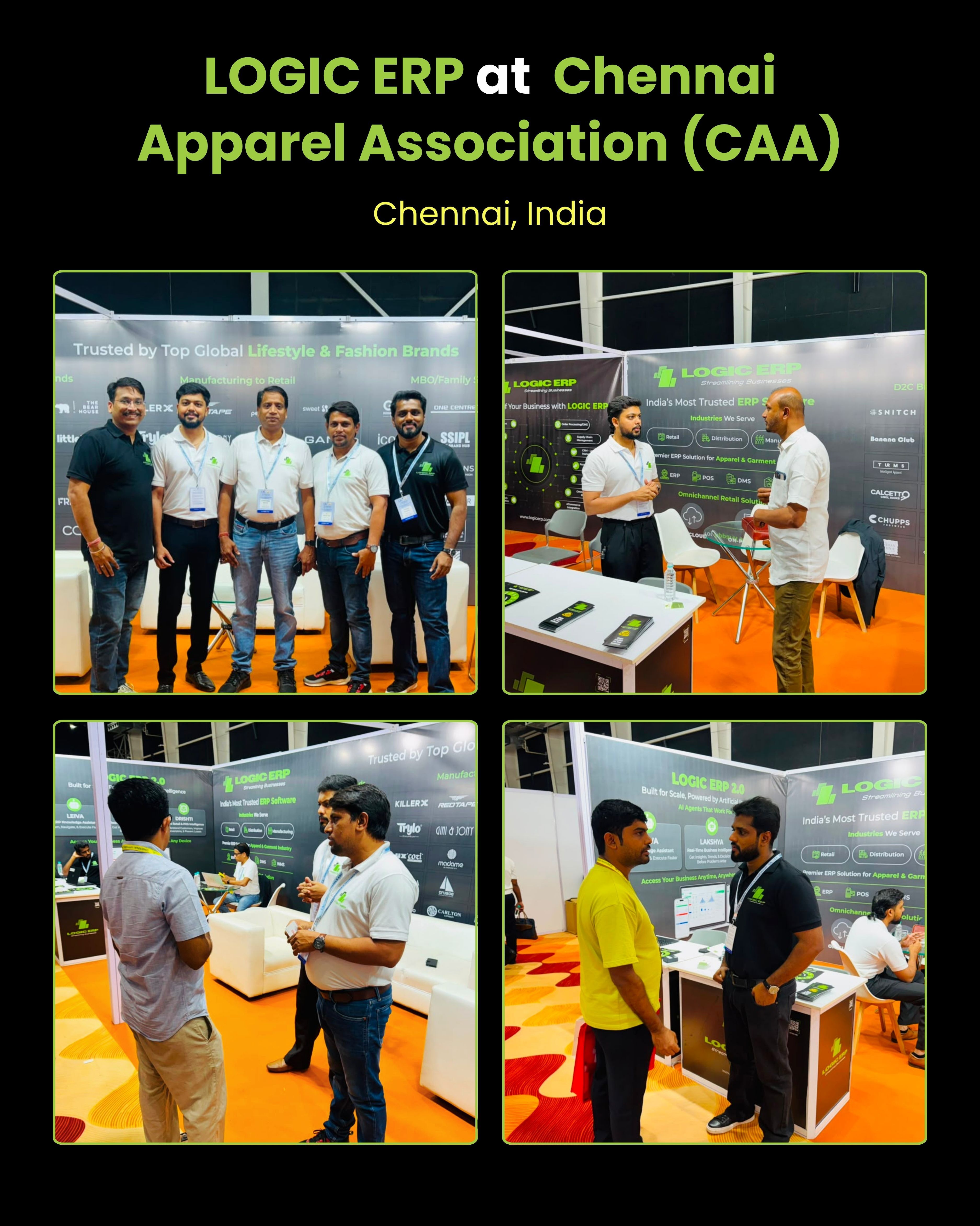 LOGIC ERP at the 31st Edition Clothing Manufacturing Association (CAA) Fair 2026 - Chennai
